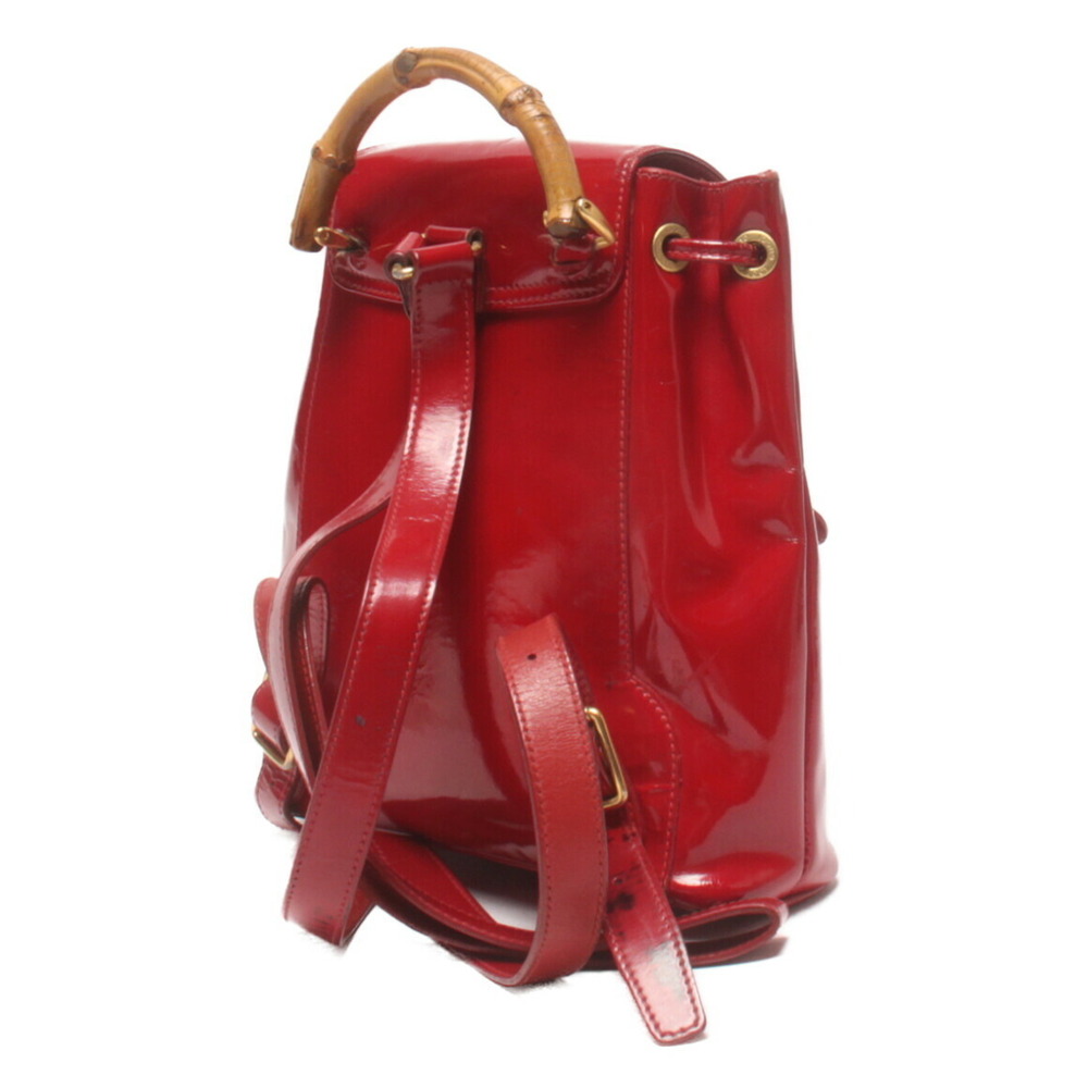 Gucci Bamboo Leather Drawstring Backpack - Picture 2 of 6